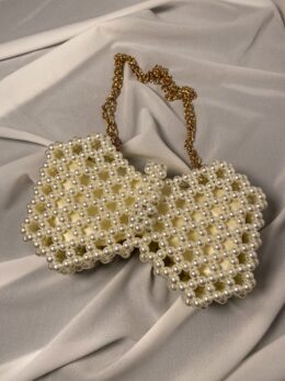Bow Clutch - Cream