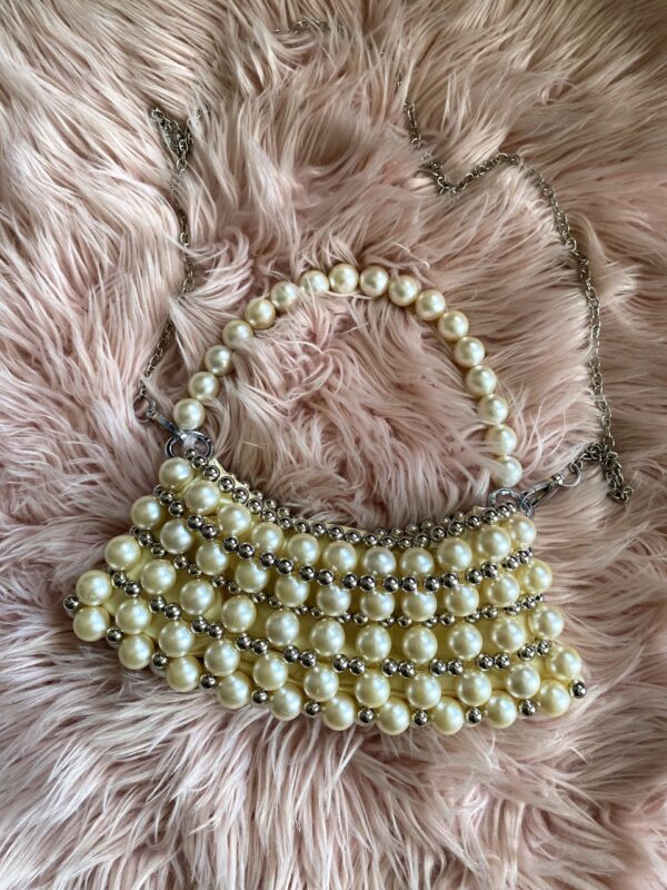 Kanebi Pearl Purse ~ Silver