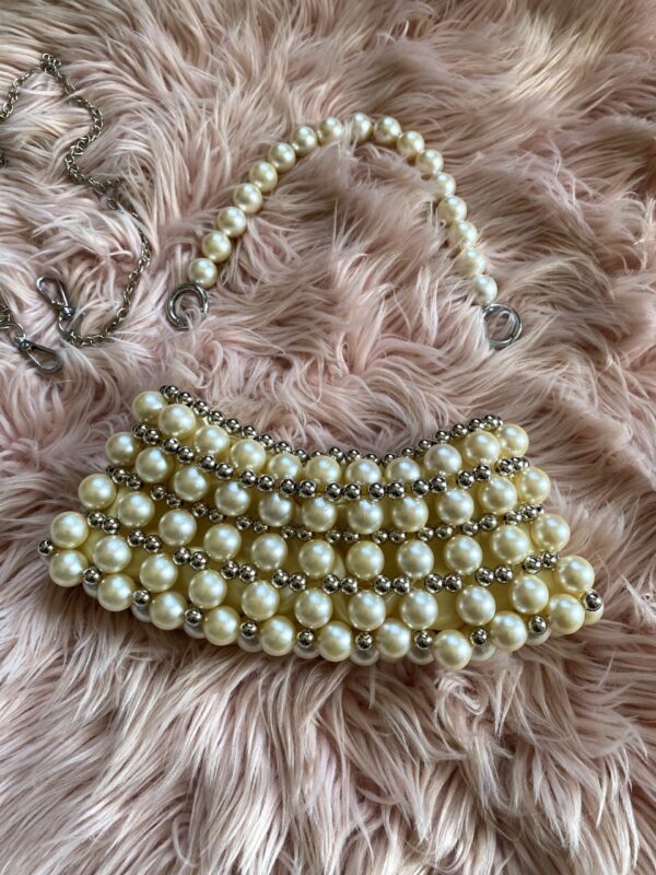 Kanebi Pearl Purse ~ Silver
