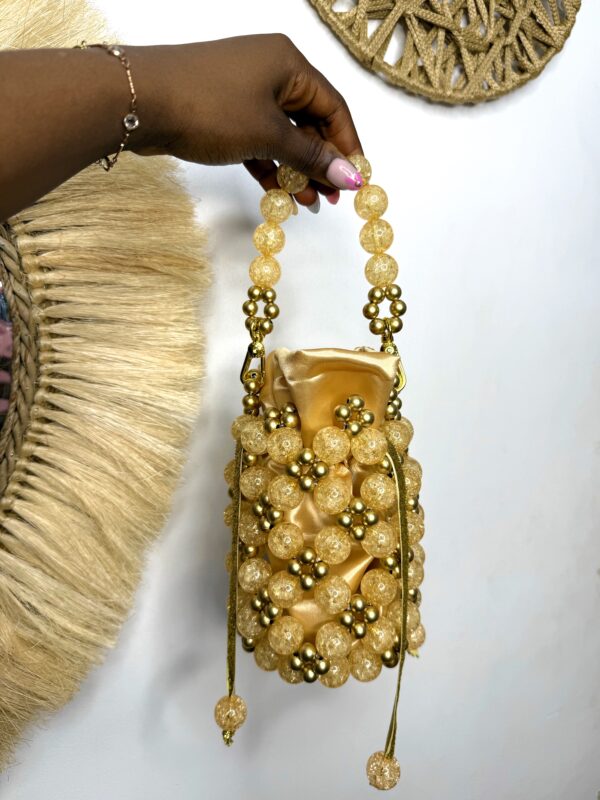 Flower Bucket Bag ~ Gold